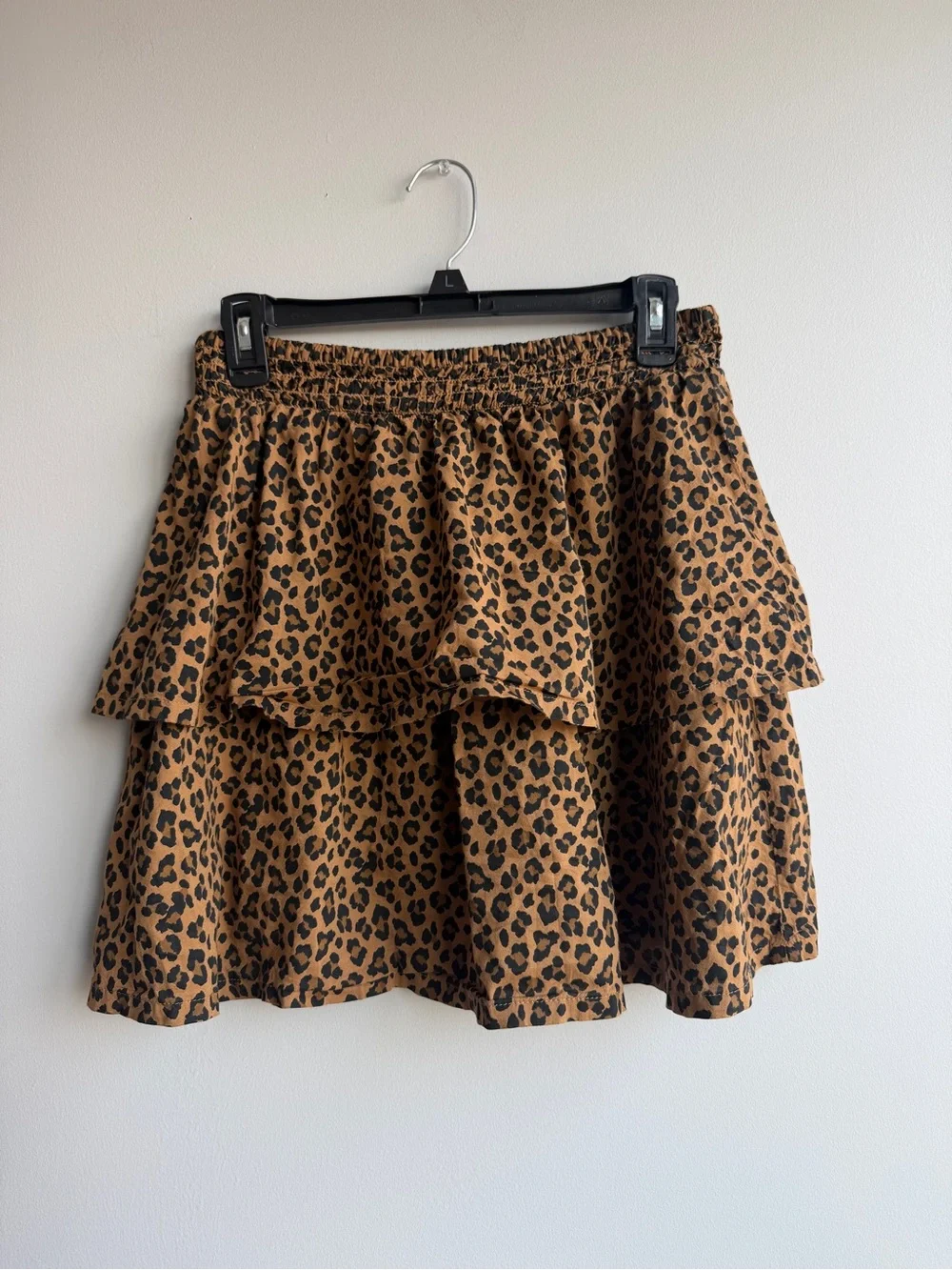 Old navy Leopard Print Tiered Mini Skirt - Brown/Black
